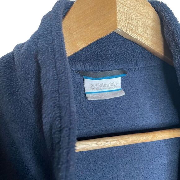 Columbia Navy Fleece Zip Up Jacket - Picture 3 of 8